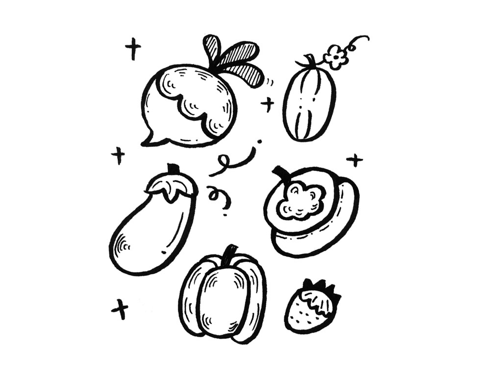 蔬菜水果简笔画图片-图3