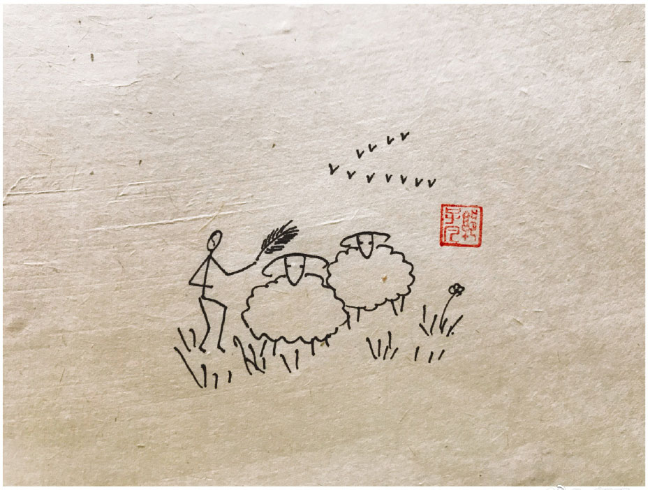 乡村生活风景简笔画图片-图5