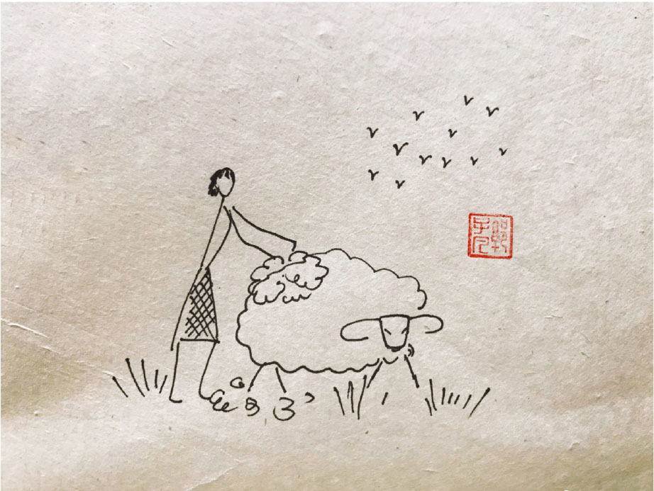 乡村生活风景简笔画图片-图8