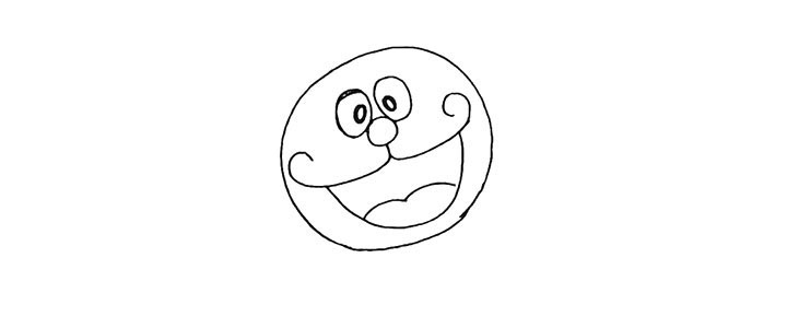 步骤3：以及它张开的大嘴巴漏出了舌头。