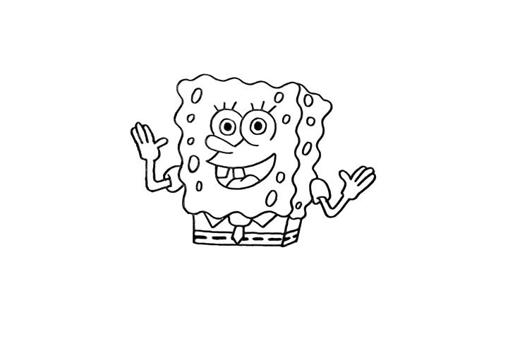 步骤7：还有它帅气的领结和上衣。