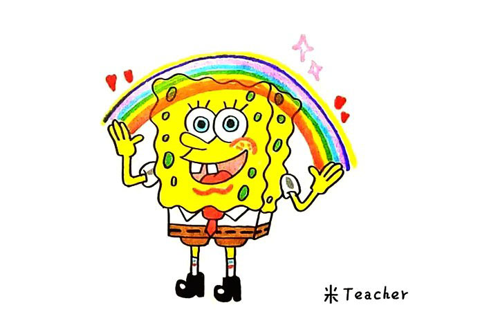 海绵宝宝简笔画画法教程