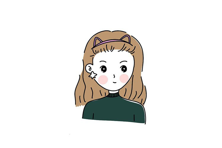 步骤5：给女神涂上漂亮的颜色。