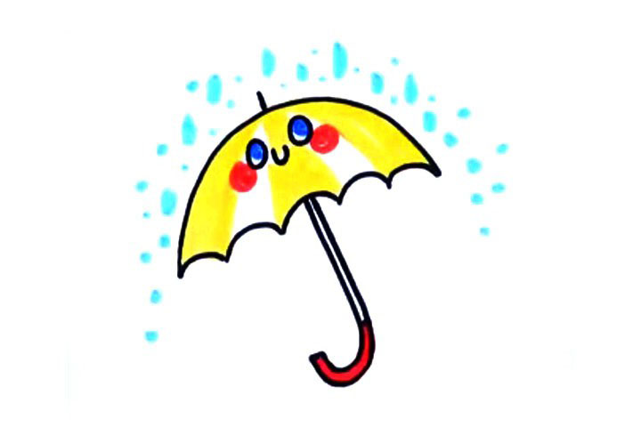 雨伞简笔画画法