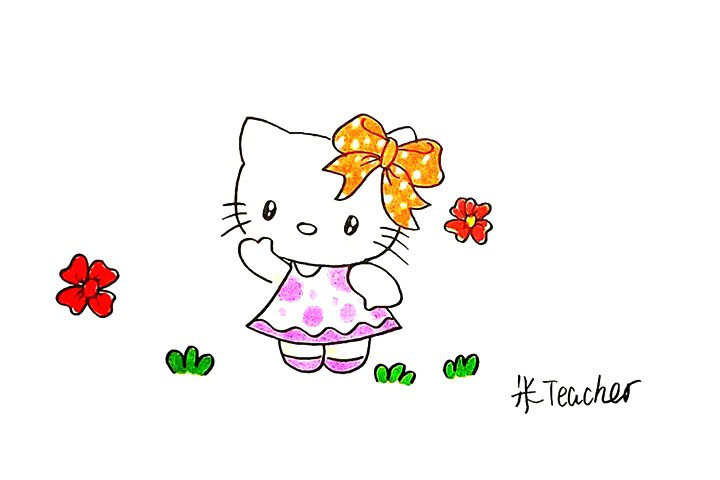hello kitty简笔画教程