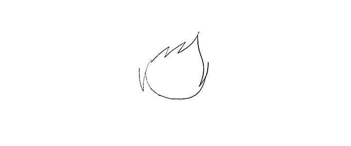 步骤2：在画出她长短不一的刘海。