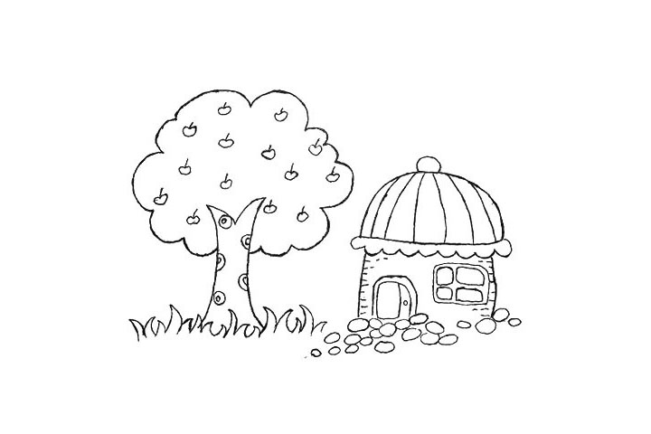 步骤12：接着我们把它的屋顶也装饰一下。