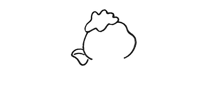 步骤3：还有它左侧的大耳朵.注意耳朵的形状。