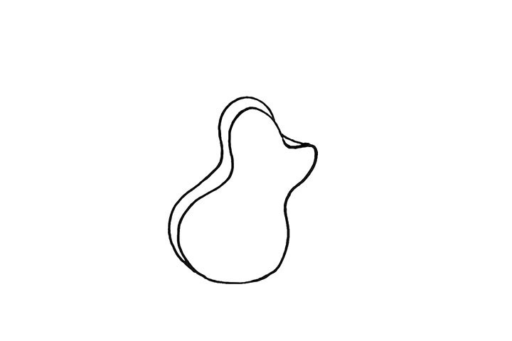 步骤3：再来勾勒出左侧的曲线.显的更加立体。