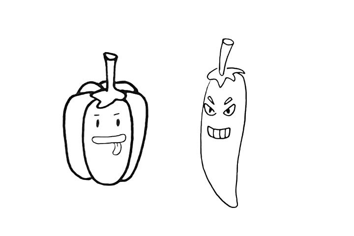 步骤7：还有它张开的嘴巴漏出了大门牙。