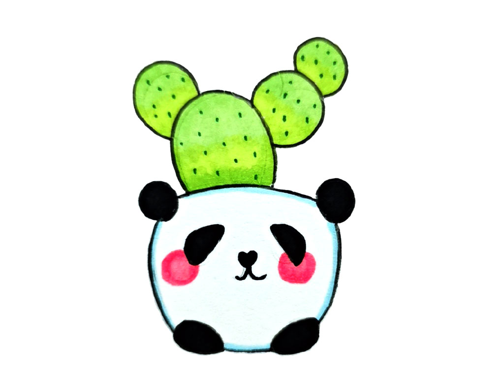 一组可爱的盆栽简笔画图片-图2