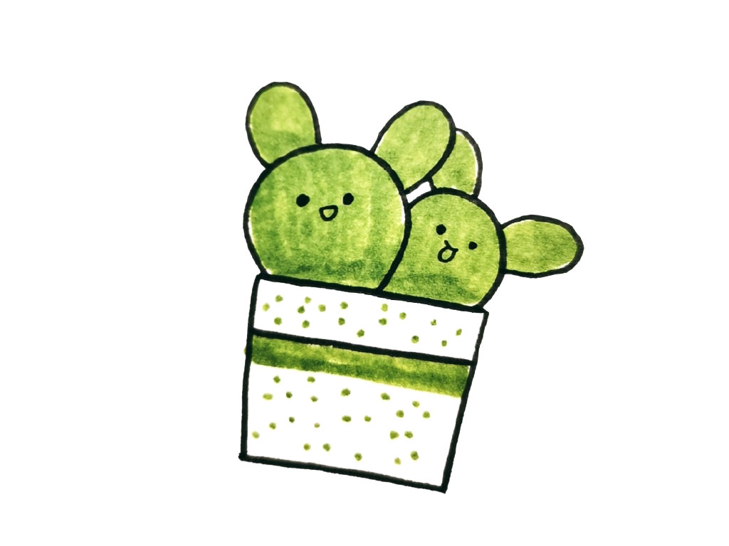 一组可爱的盆栽简笔画图片-图10