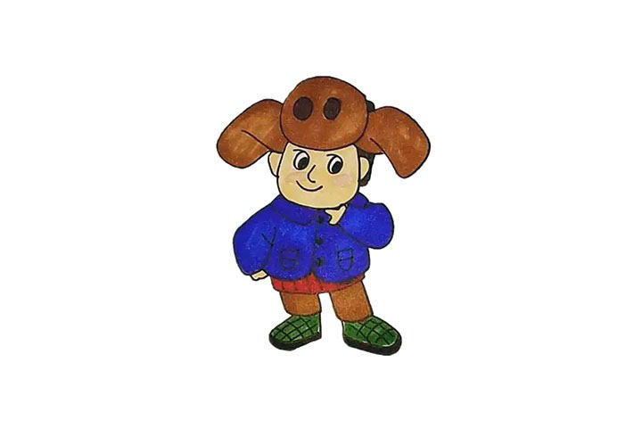 小光头强简笔画画法步骤