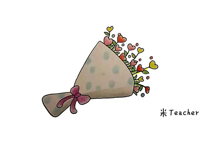 一束鲜花简笔画画法