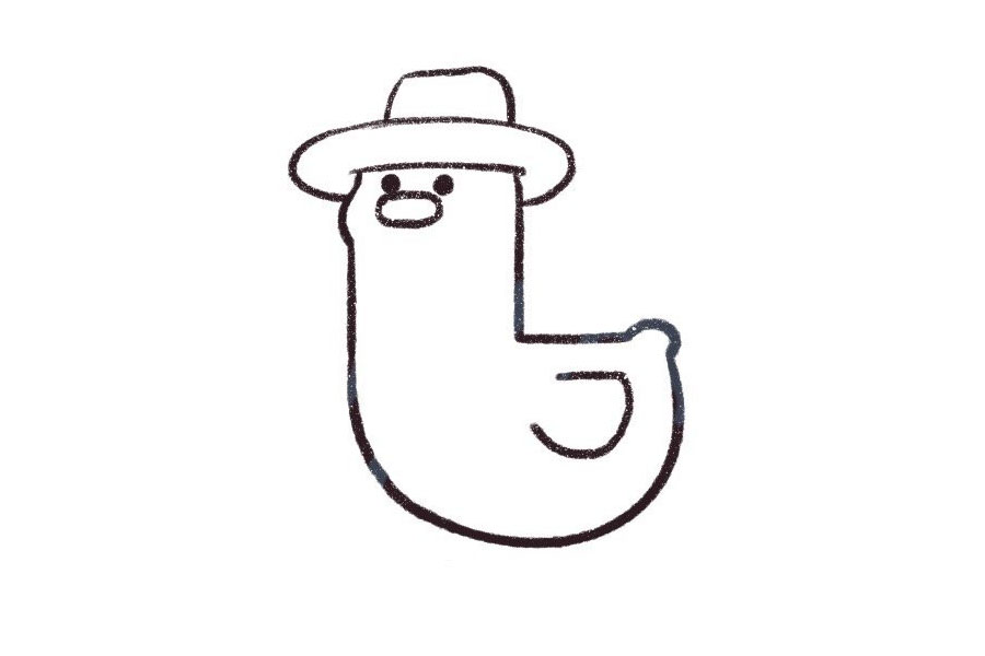 可爱的鸭子简笔画画法步骤-图5