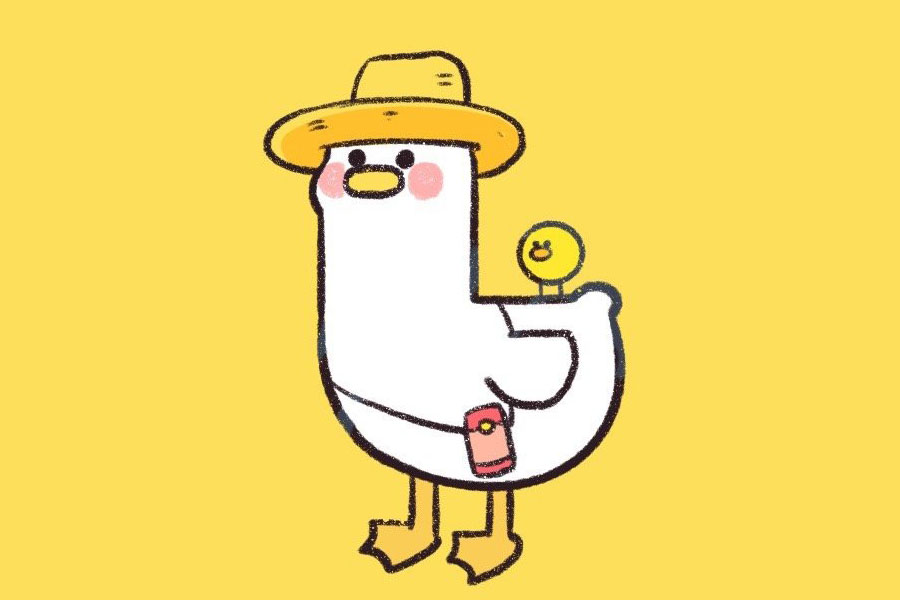 可爱的鸭子简笔画画法步骤