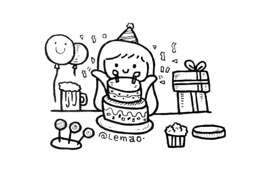 一组人物小场景简笔画图片-图6