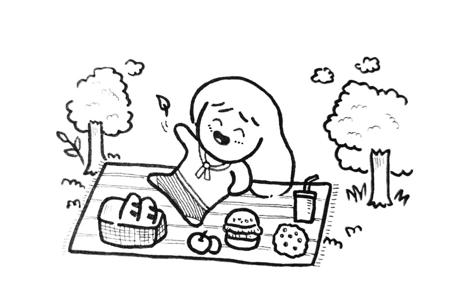 一组人物小场景简笔画图片-图9