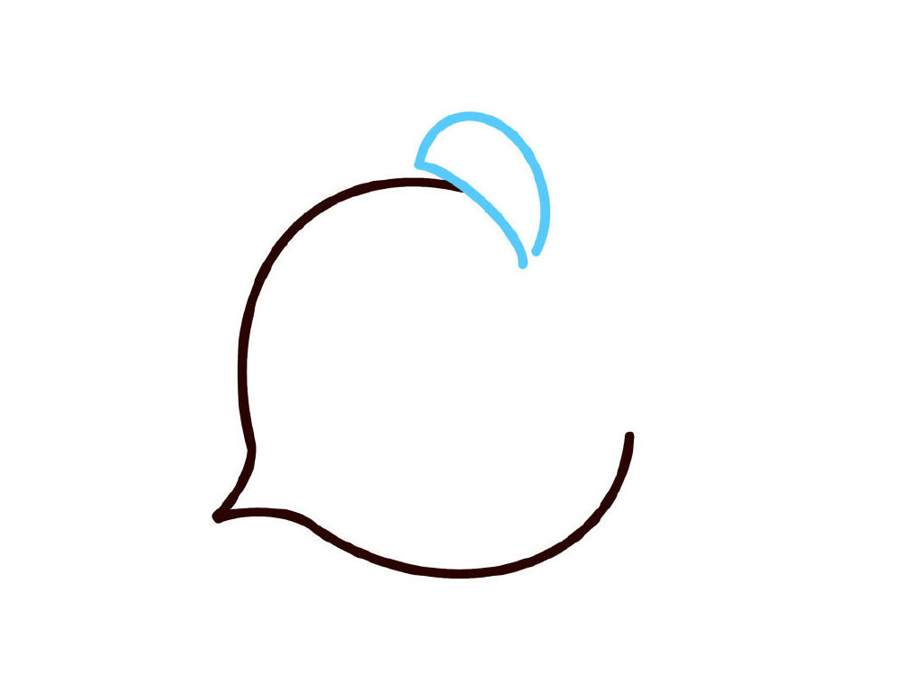 步骤2：画一片菜叶。