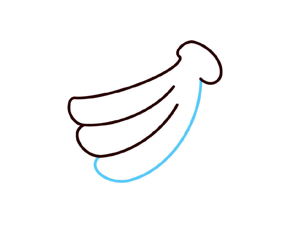 步骤5：再画一根香蕉。