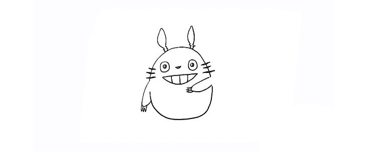 步骤5：在画出它的手臂.一只手臂是端在怀里的。