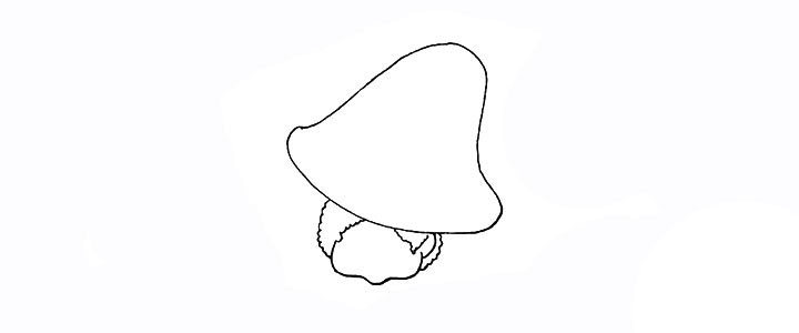 步骤3：在两侧画上卷卷的头发.注意发型的形状。