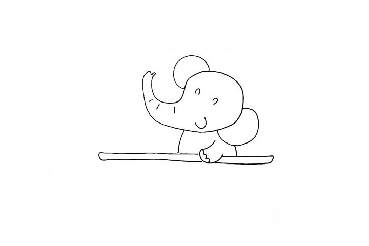 步骤8：然后用两条直线组成浴缸的边缘。