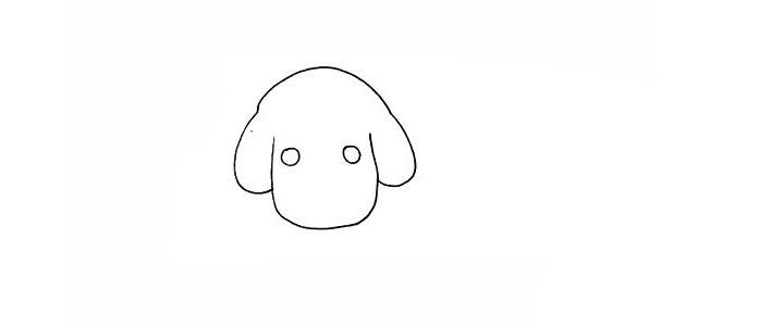 步骤4：还有小狗圆圆的眼睛。