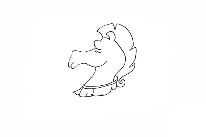 步骤6：以及锯齿状的鬃毛。