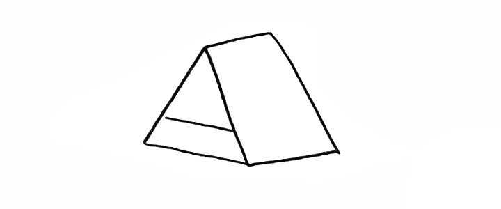 步骤3：在旁边画出一个四边形。