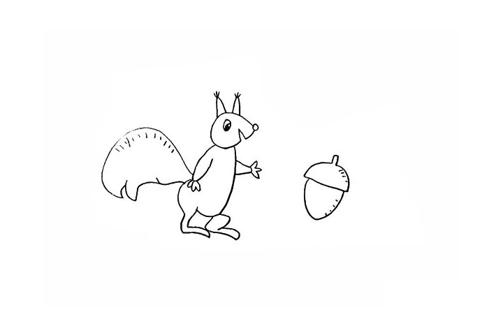 步骤12：再画出下面尖尖的果实部分。