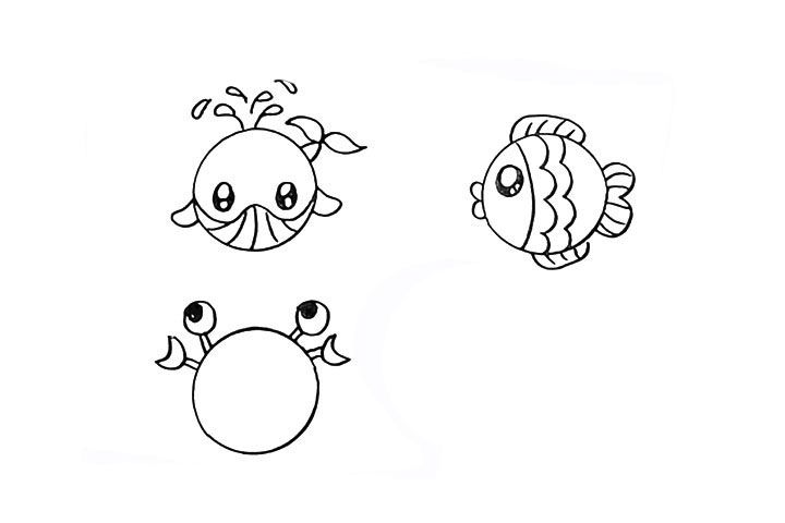 步骤13：在眼睛的两侧画出它的大钳子。