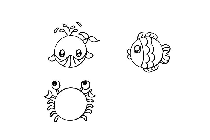 步骤14：螃蟹一共有几条腿?画出它的腿部。