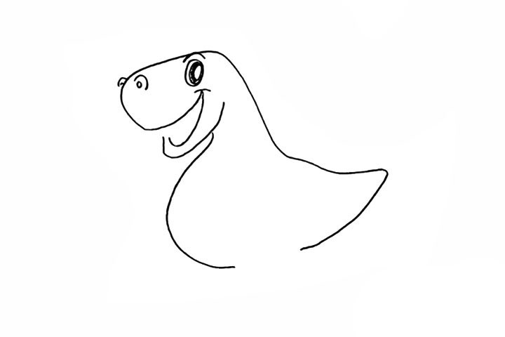 步骤5：还有大大的眼睛留出高光部分。