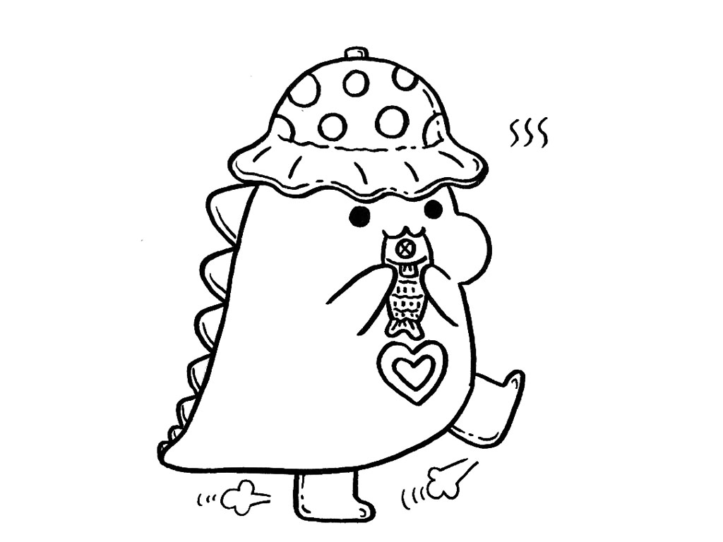 一组可爱的恐龙简笔画图片-图5