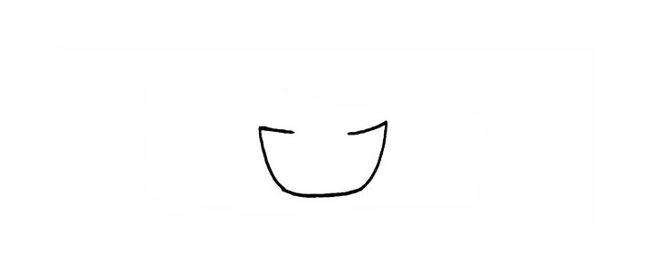 步骤1：首先画出一个篮筐.留出一个缺口。