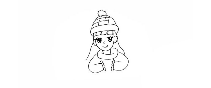 步骤12：同样的画法画出另一只袖子。