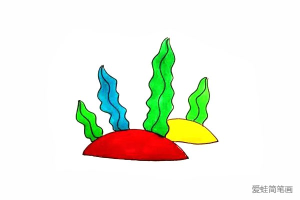 海草简笔画画法步骤