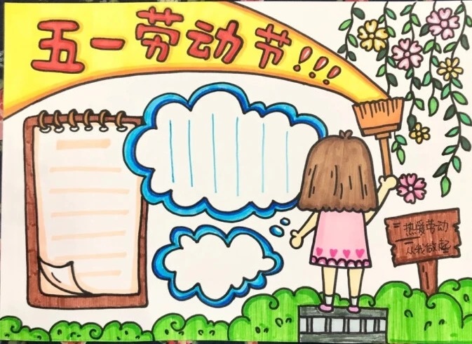 一组漂亮的劳动节手抄报-图2