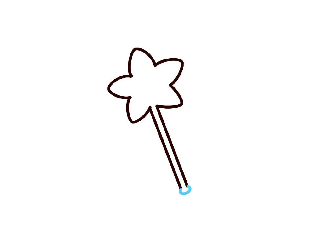 步骤4：画小弧形。