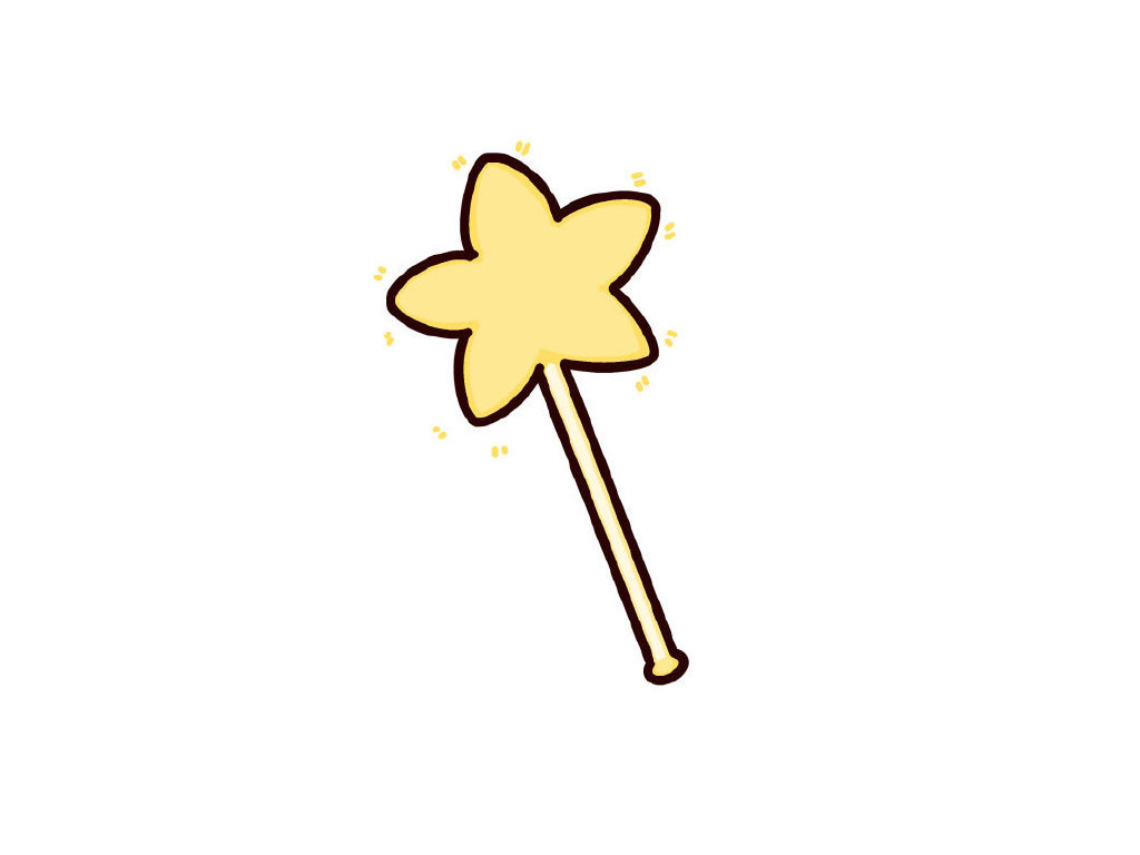 星星魔法棒简笔画