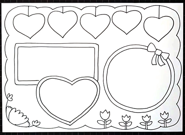 简单漂亮的母亲节手抄报模板-图1