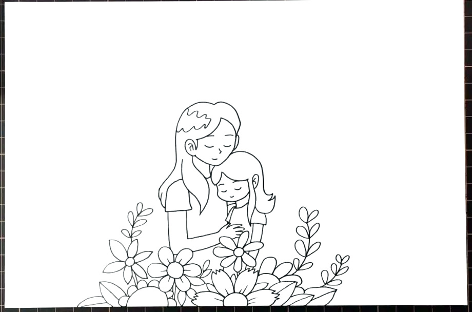 2020年母亲节手抄报步骤-图3