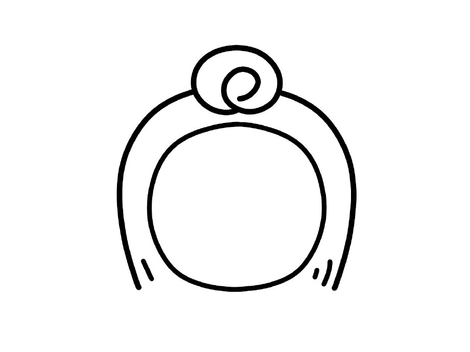 步骤1：先画出人物的头像。