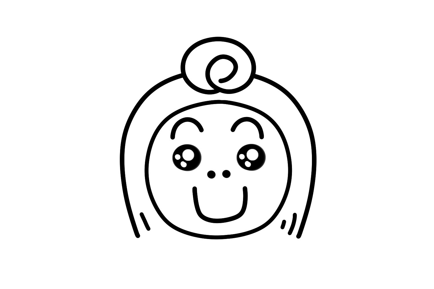 步骤2：接着画出表情