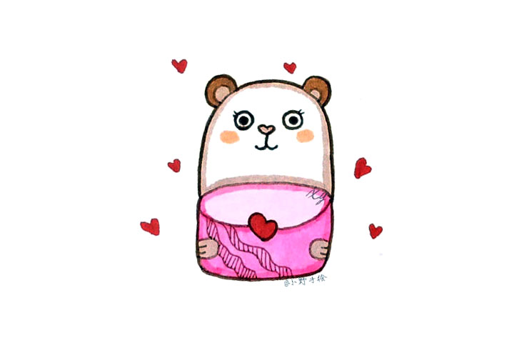 一组超可爱的动物简笔画图片-图6