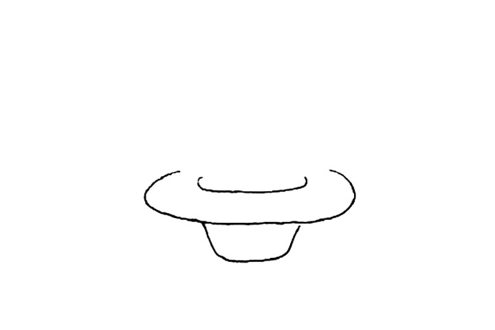 漂亮的草帽景观简笔画教程-图1