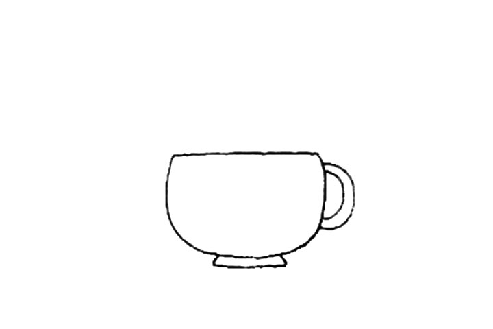 杯子盆栽简笔画教程-图1