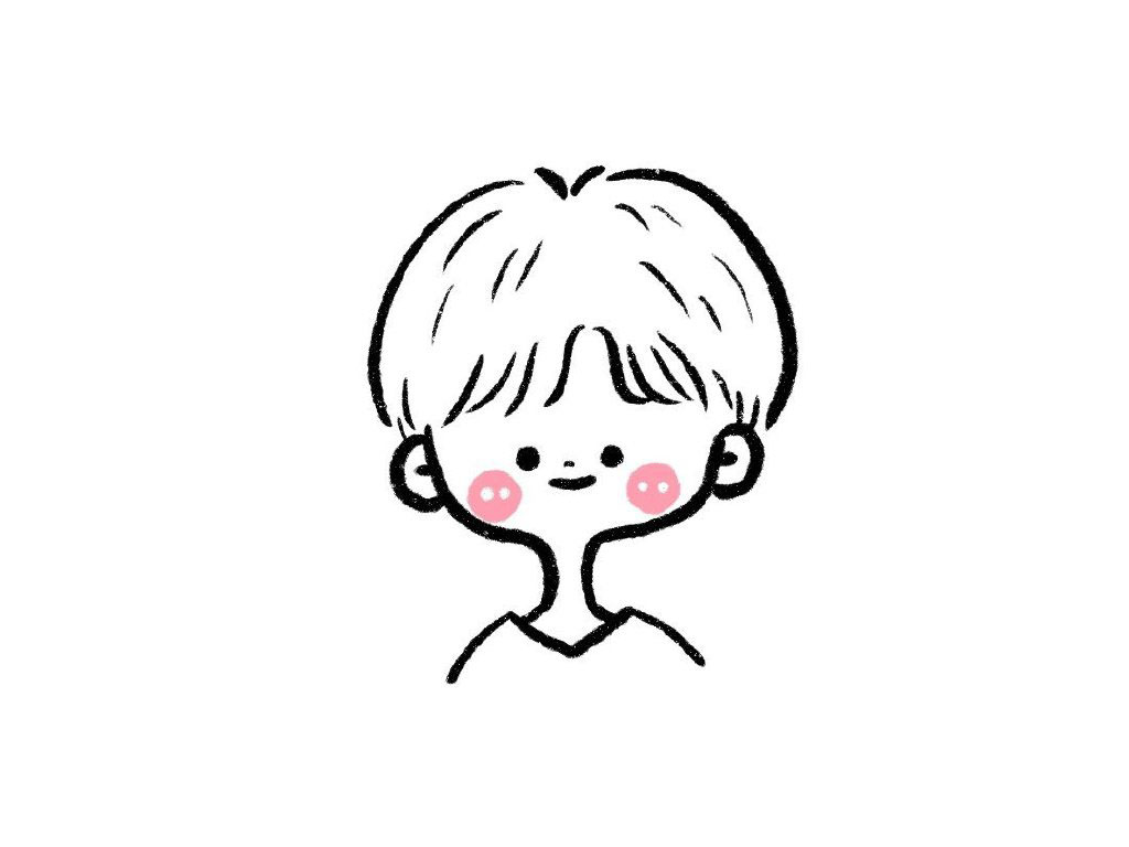 一组可爱的男生头像简笔画图片-图4