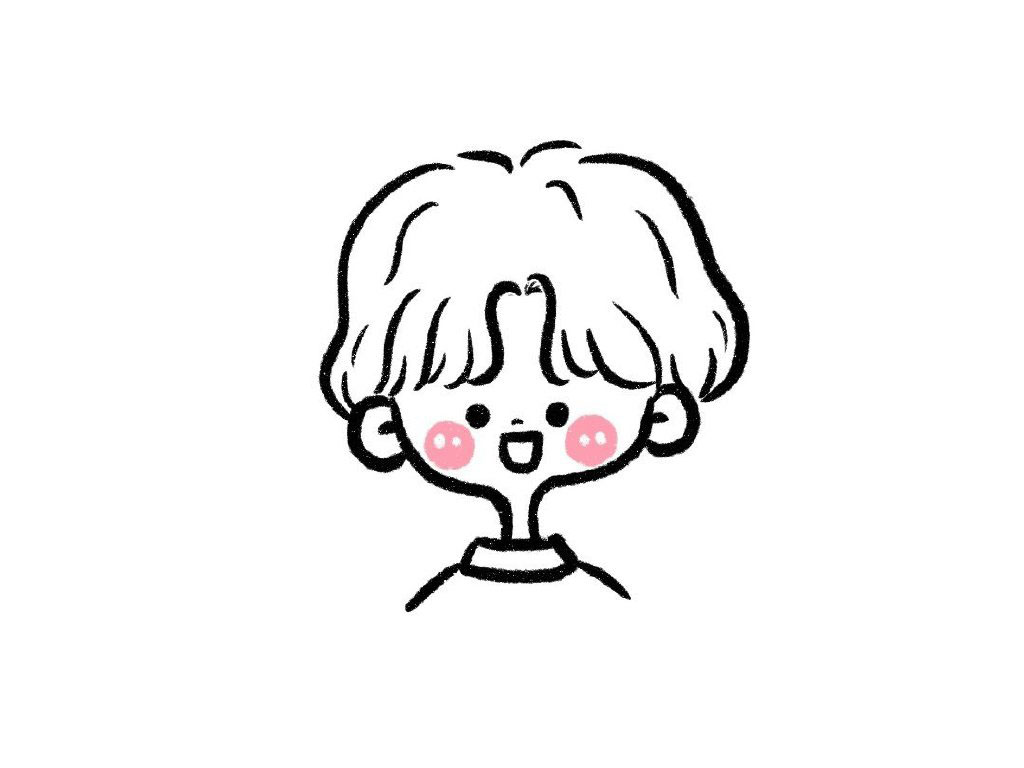 一组可爱的男生头像简笔画图片-图5